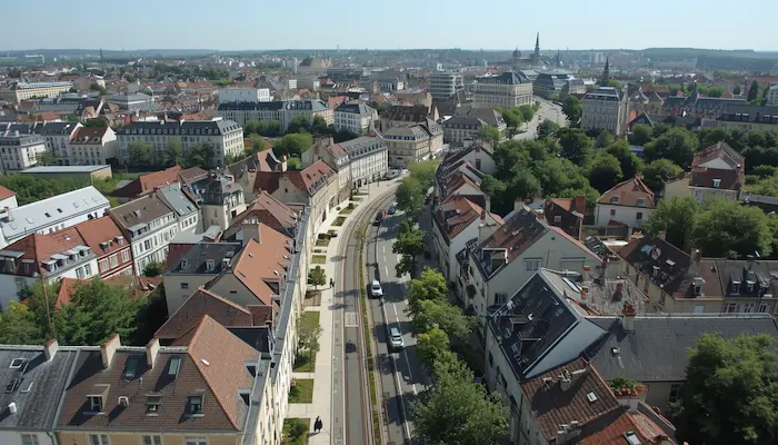 Une vue des immobilier neufs sur la Bastide et Brazza